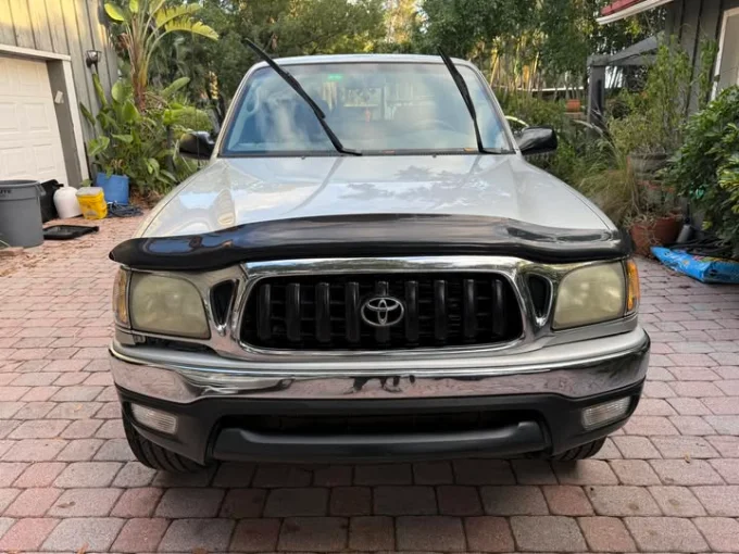 Toyota Tacoma front end detailed at a customer's home in the Tampa Bay area